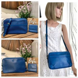 ❤️Louis Vuitton Epi Blue Trocadero 27 & Wallet